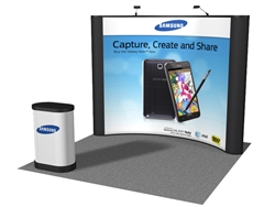 10' Curved Pop Up Display Fabric End Panels