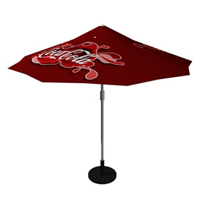 Trade show promotional umbrellas - available in Off-white, Green or Burgandy