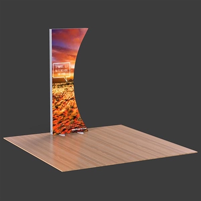 3x8 Curved Lumiwall LED Backlit Display with Printed SEG Fabric and Shipping Case