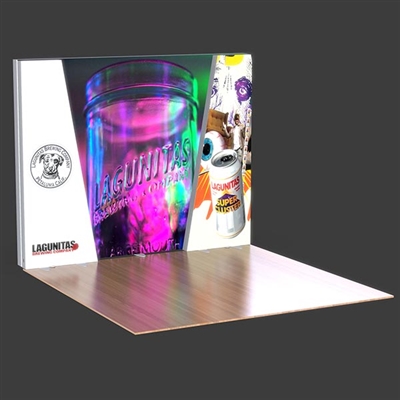 10ft. Trapezoidal Lumiwall LED Backlit Display Kit with Printed SEG Fabric and (2) Shipping Cases