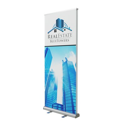 Retractable Double Sided Bannerstand 2 33.5"
