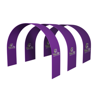10ft W x 8ft H Round Waveline Arch