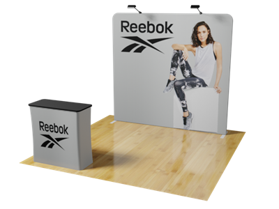 8ft Waveline Straight Backwall Display PRO Kit