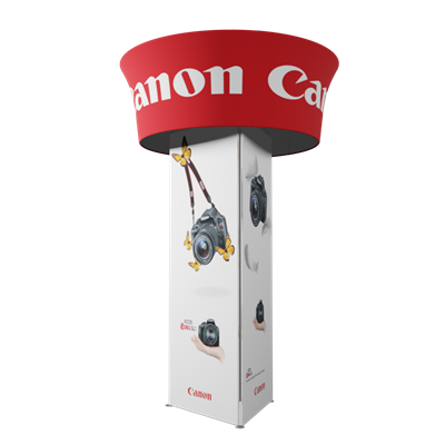 42" Triangle Tower with 360 Rotating Blimp Hanging Banner Kit