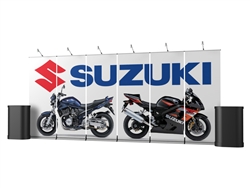 20ft Banner Wall + 2 Cases & 2 Lights