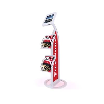 iPad Kiosk Stand with Literature Holders