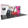 20ft Formulate Designer Fabric Backwall Kit 7 with two Monitors