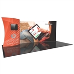 20ft Formulate Designer Fabric Backwall Kit 13 with two Monitors