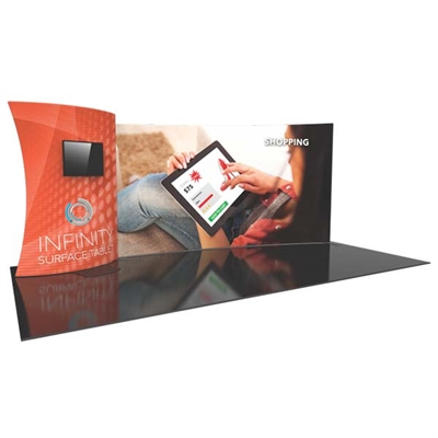 20ft Formulate Designer Fabric Backwall Kit 13 with two Monitors