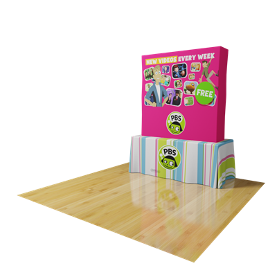 5ft OneFabric Straight Table top Pop Up with Table cover