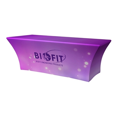 8ft Stretch Table Cover with full color dye-sublimation print