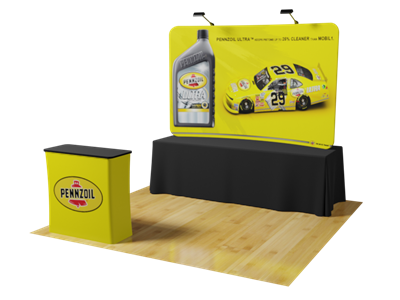 8ft Waveline Curved Table Top Display PRO Kit
