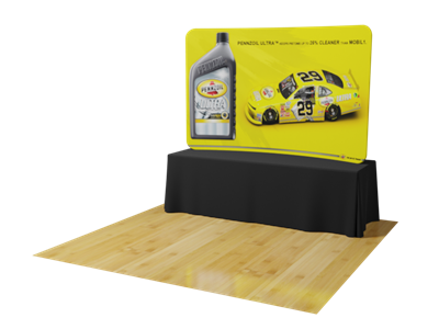 8ft Waveline Curved Table Top Display