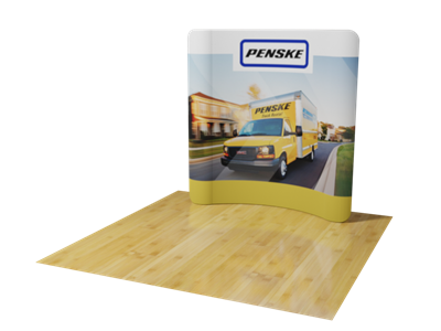 8ft Waveline Curved Backwall Display