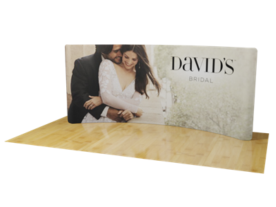 20ft Waveline Curved Backwall Display