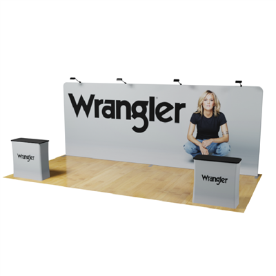 20ft Waveline Straight Backwall Display PRO Kit