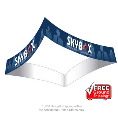 12'W x 60"H Curved Square Hanging Banner Sign